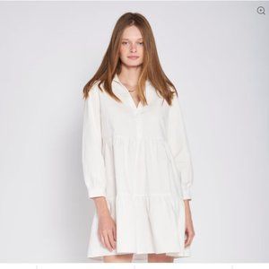 En Saison Alice shirtdress, white, size M, NWT.